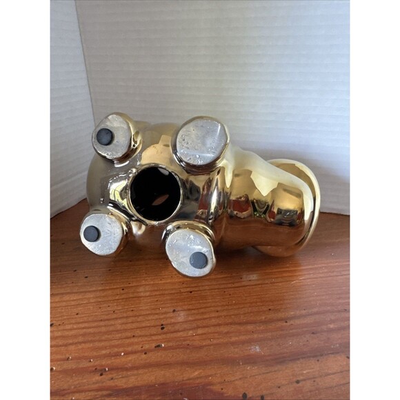 Gold & Shiny Ceramic House Hippo - Picture 6 of 12
